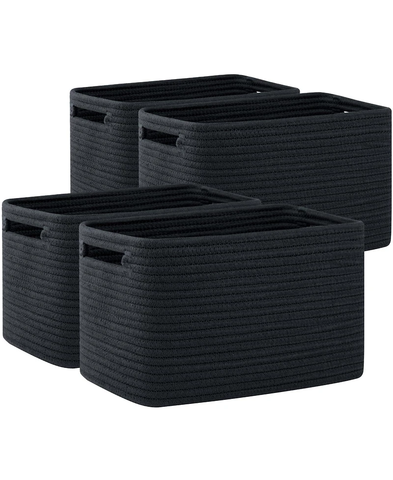 Gnuadz 4 Pack Woven Storage Baskets with Handles Gift Basket