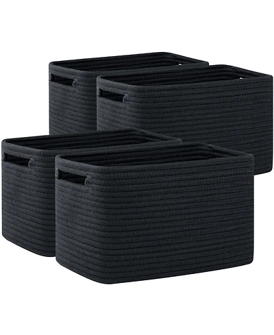 Gnuadz 4 Pack Woven Storage Baskets with Handles Gift Basket
