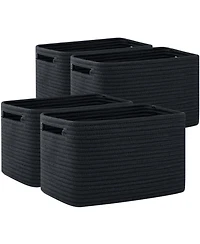 Gnuadz 4 Pack Woven Storage Baskets with Handles Gift Basket