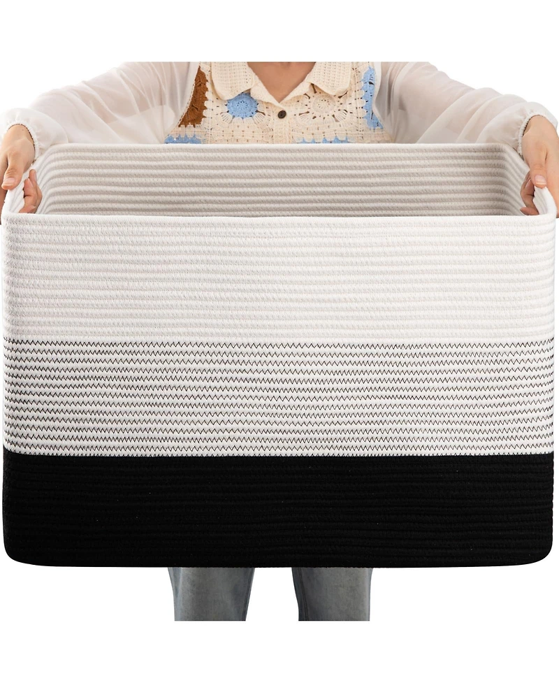 Gnuadz Large Woven Storage Basket with Handle Gift