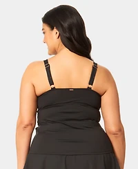 Anne Cole Plus Shirred Tankini Top