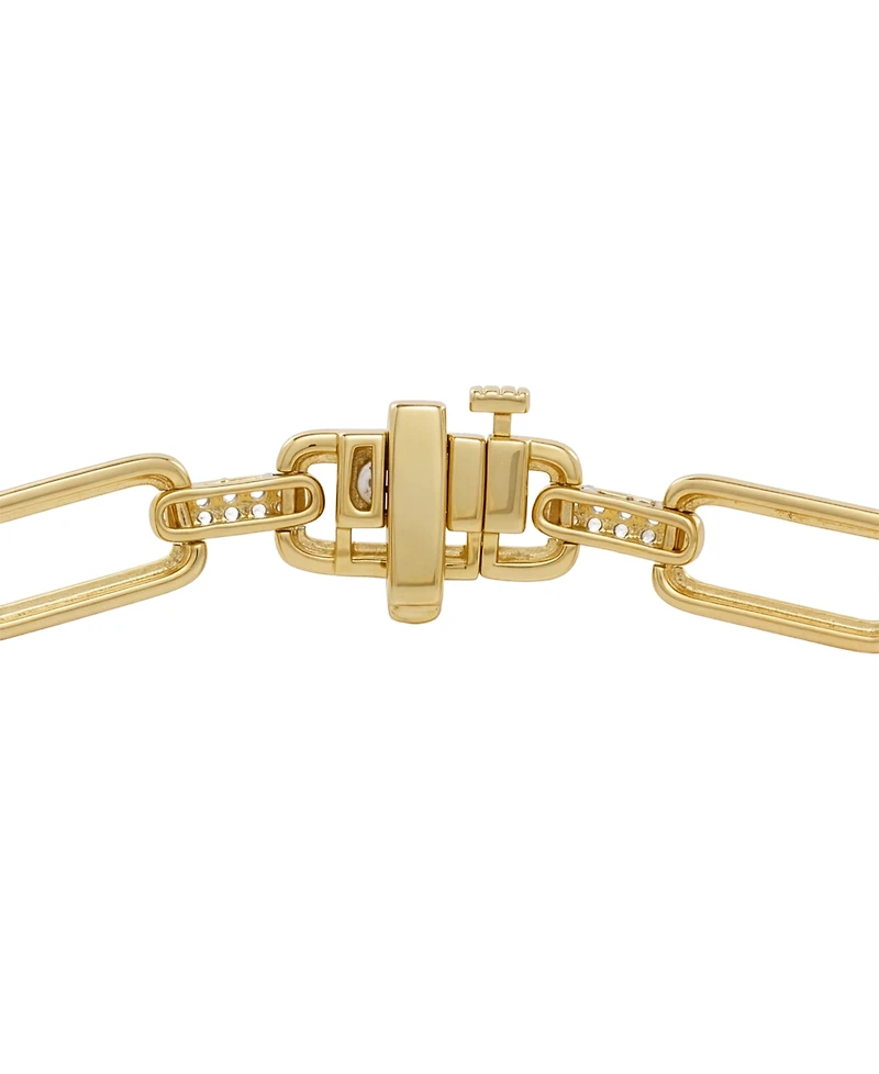 Macy's Diamond Link Bracelet (1/2 ct. t.w.) in 14k Gold Over Sterling Silver