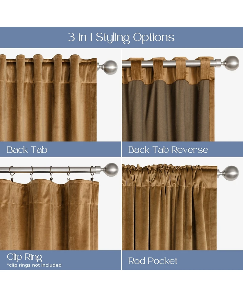 Velvet Room Darkening Back Tab Pair