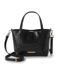 Brahmin Mona Alba Small Leather Crossbody Tote Handbag
