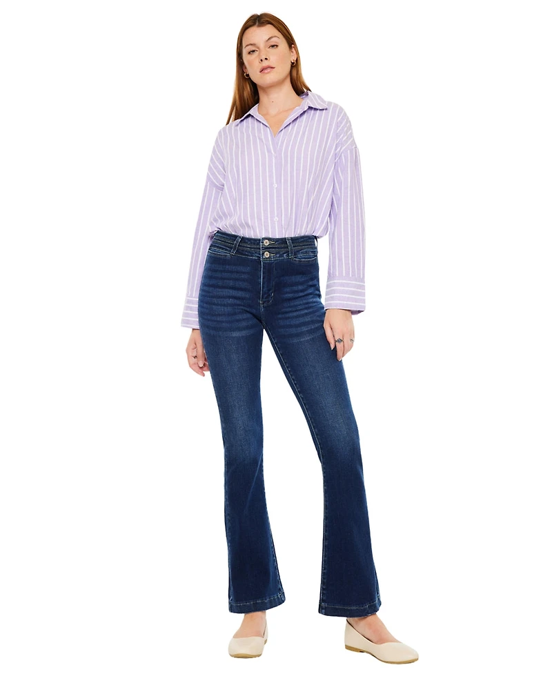 KanCan Women's Caroline High-Rise Flare Jeans