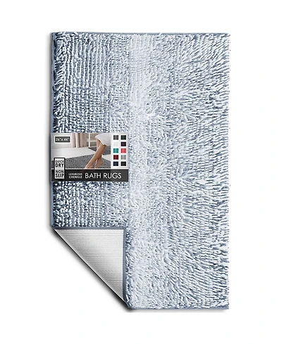 Hearth & Harbor Ultra Soft Non-Slip Chenille Bath Rug - Quick Dry, Machine Washable