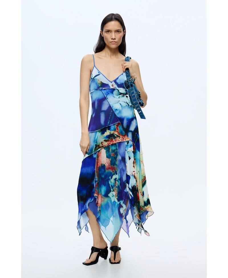 Desigual Women's Asymmetric printed dress