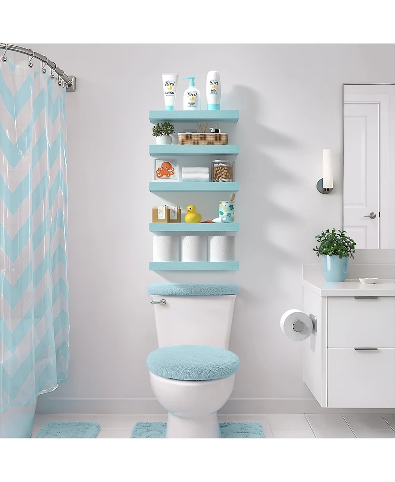 Sorbus 4 Pack Wall Mounted Floating Shelves - for Bathroom, Kitchen, Bedroom