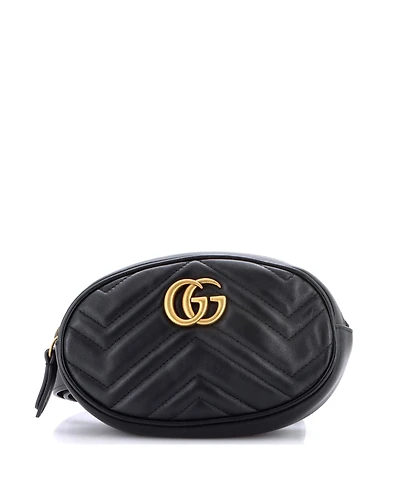 Pre-Owned Gucci Gg Marmont Belt Bag Matelasse Leather