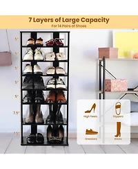 Gouun Wood Multi-Tier Freestanding Shoe Shelf Rack
