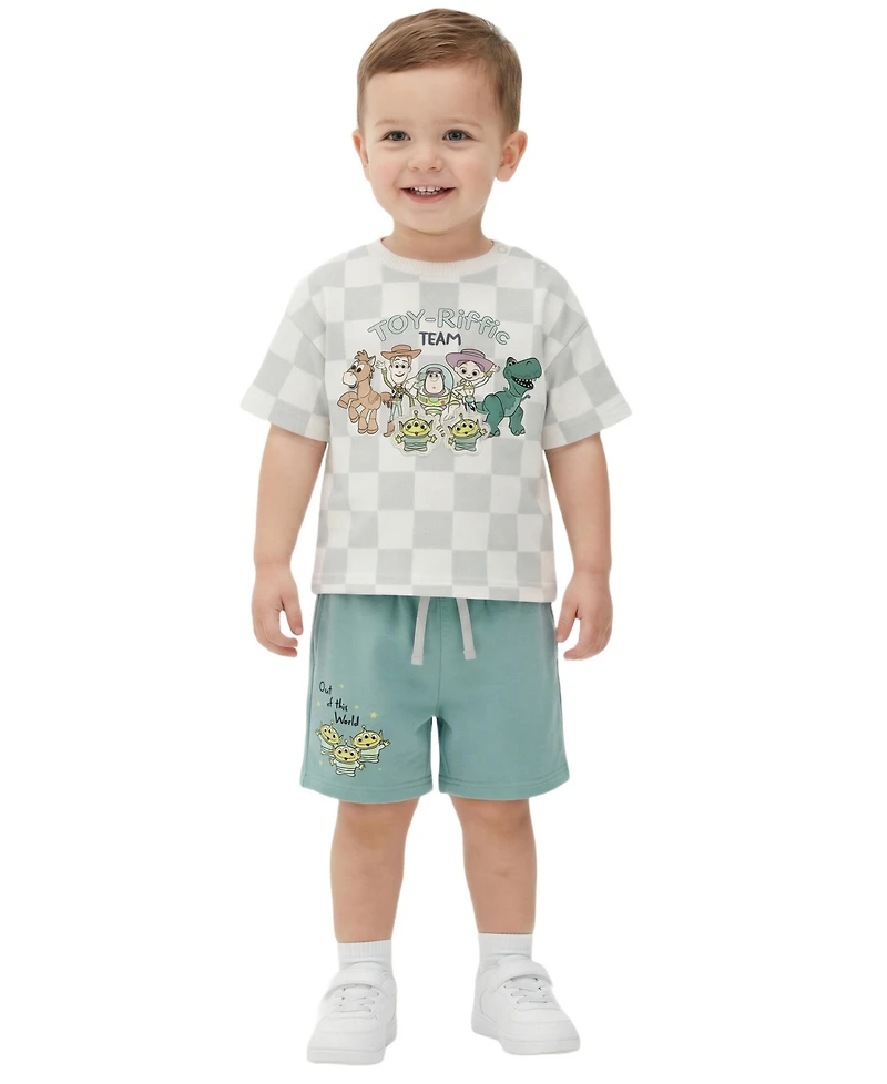 Disney Baby Boys' Toy Story Short-Sleeve T-Shirt and Shorts, 2-Piece Set