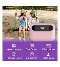 New myFirst Camera Insta 20 (Cotton Candy) Kids Instant Print Digital with 16MP Photo, 1080P Video, Selfie Lens, Thermal Ink-Free Printing, Sup