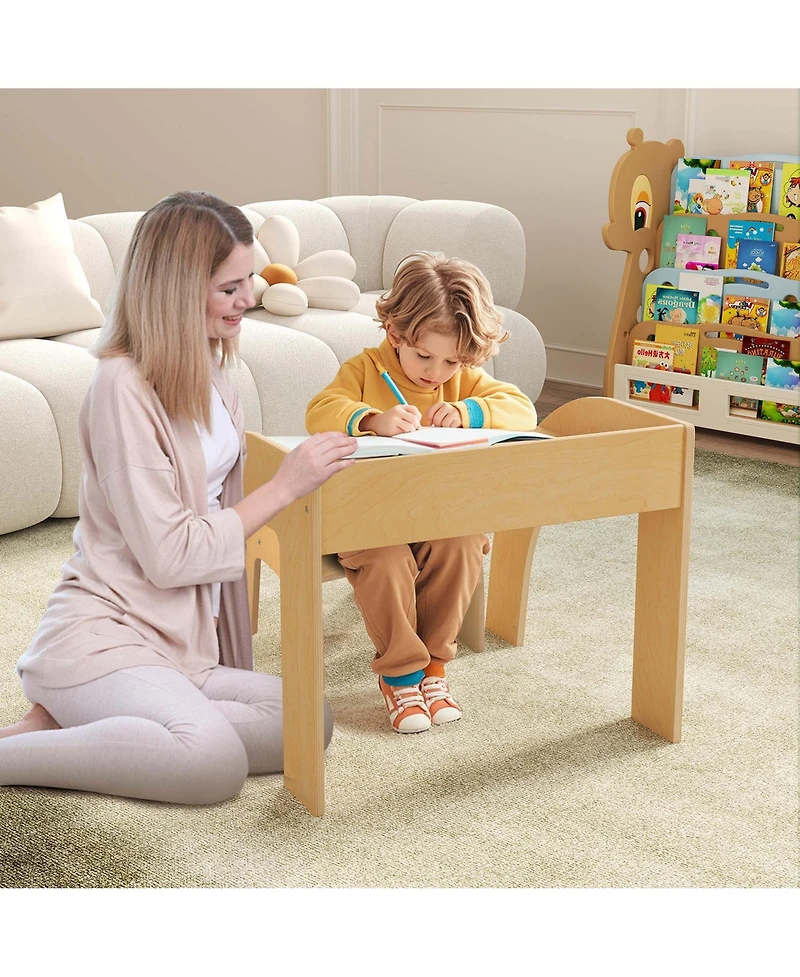 Kids Desk and Chair Set Wooded Toddler Table and Chair Set with Proper Height