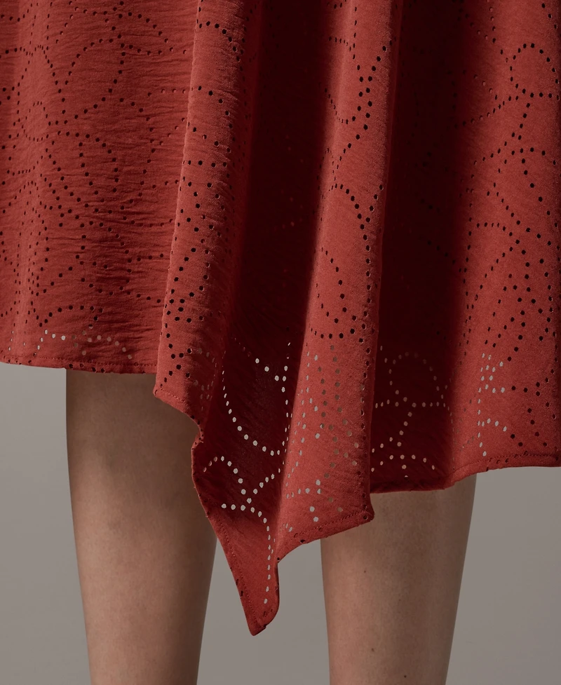 Donna Karan New York Women's Laser Cut High-Low Skirt