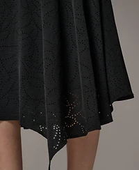 Donna Karan New York Women's Laser Cut High-Low Skirt