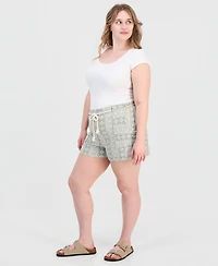 Derek Heart Trendy Plus Striped Rope-Belt Shorts