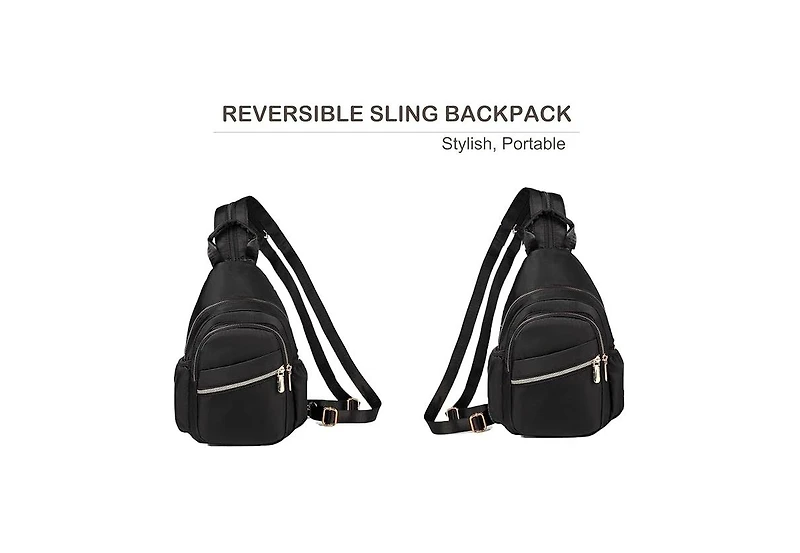 Small Crossbody Sling Bag for Women, Mini Backpack Convertible, Chest Hiking Daypack