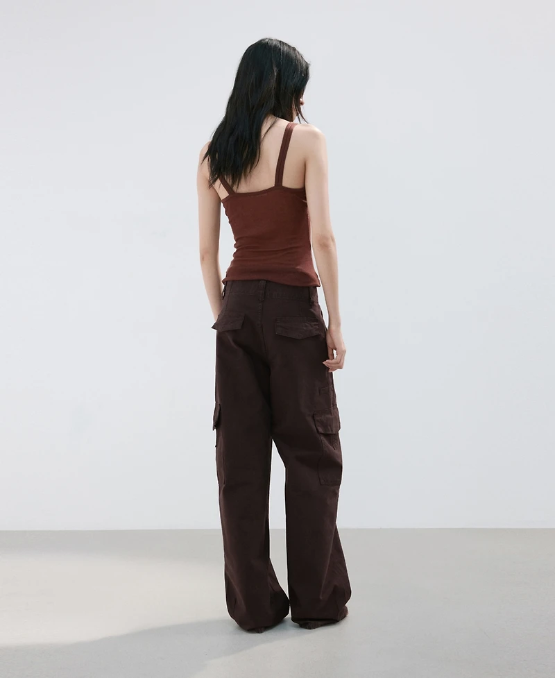Mango Women's Pocket Cargo Jeans