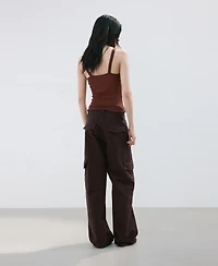 Mango Women's Pocket Cargo Jeans