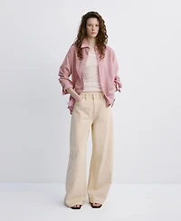 Mango Women's Lyocell Striped Shirt