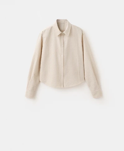 Mango Women's Straight Checked Shirt
