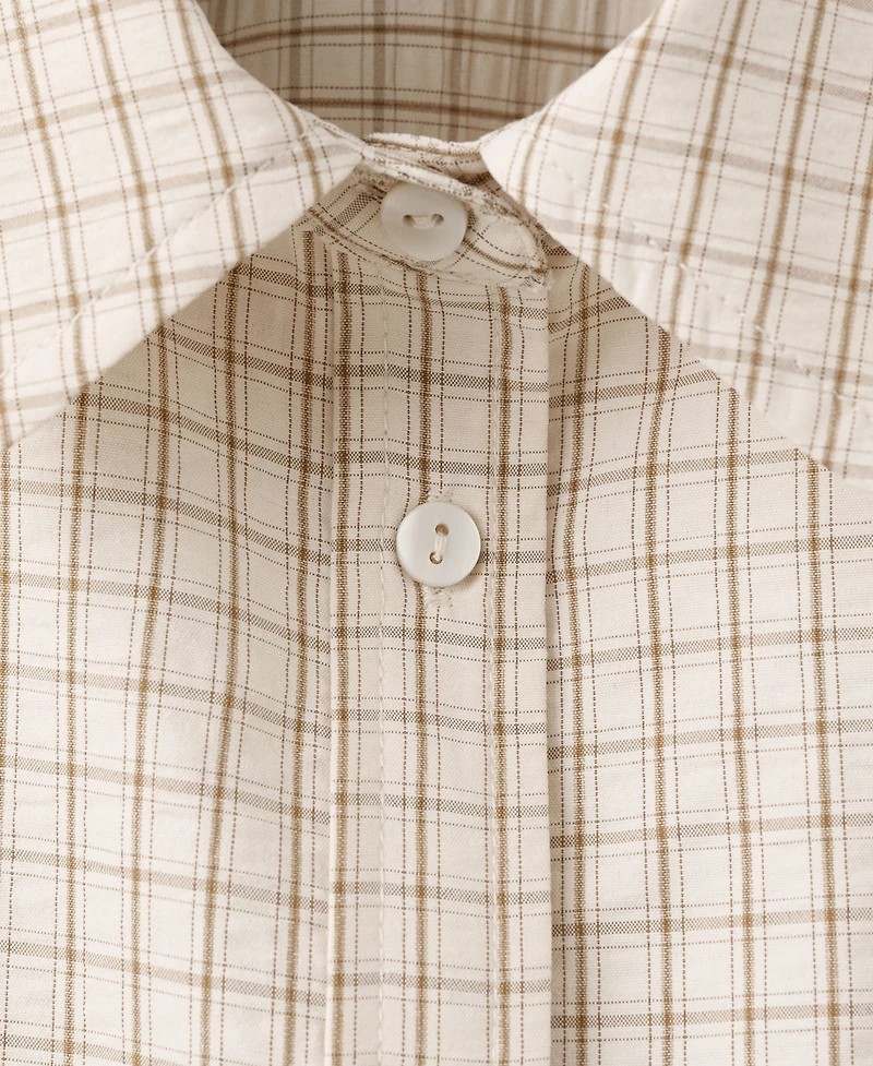 Mango Women's Straight Checked Shirt
