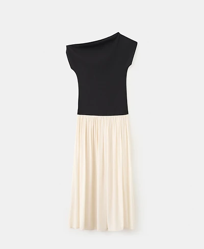 Mango Women's Asymmetrical Flared Dress