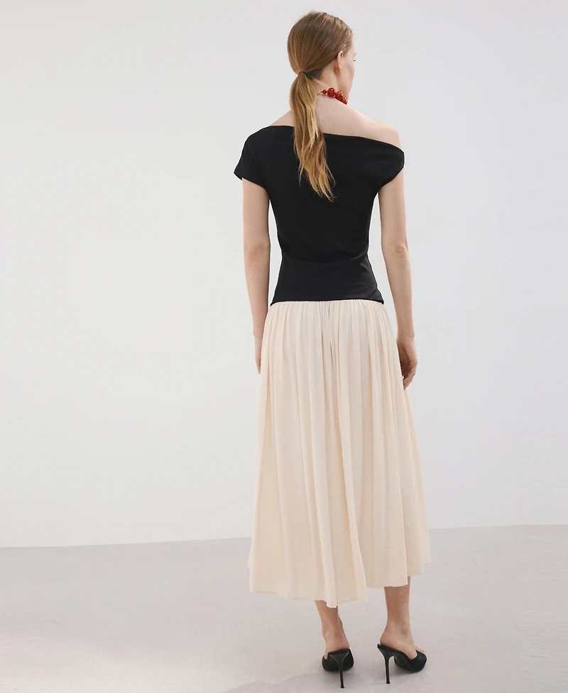 Mango Women's Asymmetrical Flared Dress