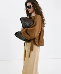 Mango Women's Straight Mid-Rise Pants