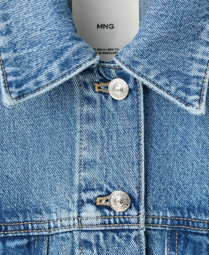 Mango Women's Pockets Denim Jacket