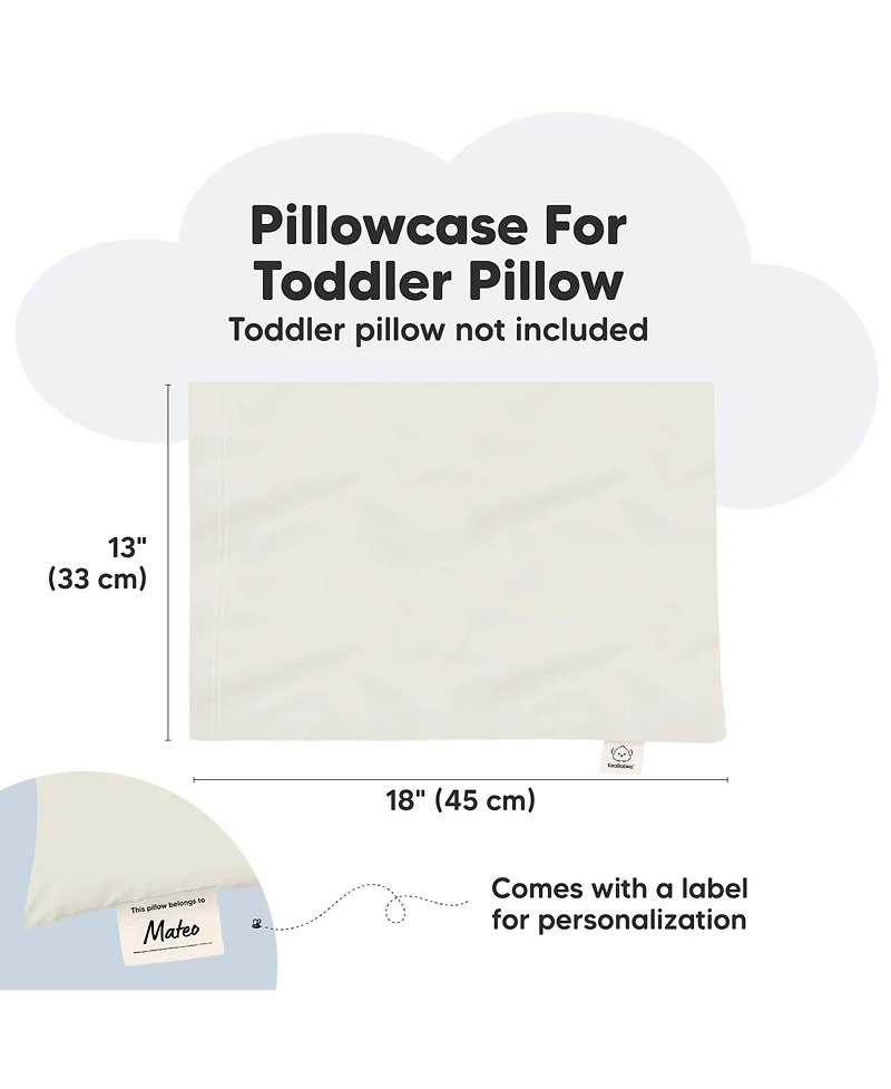 KeaBabies Toddler 13X18 Pillowcase, Soft Waterproof Pillow Protector Cover for Kids, Boys, Girls, Travel