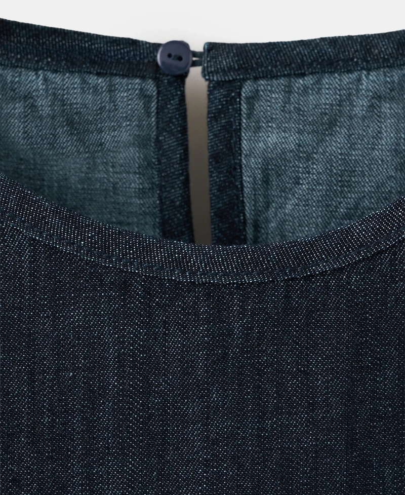Mango Women's Halter-Neck Denim Top