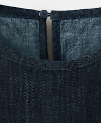 Mango Women's Halter-Neck Denim Top