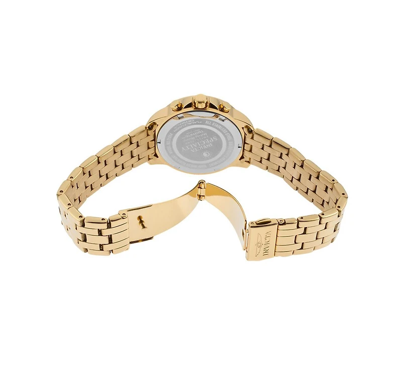 Invicta Women's 21654 Specialty Quartz Chronograph Gold Dial Watch