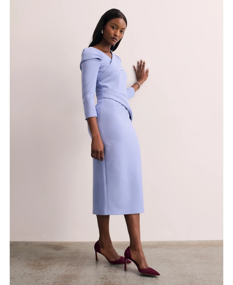 The Fold Women's Iona Sculpt Crepe Dress