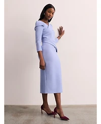 The Fold Women's Iona Sculpt Crepe Dress