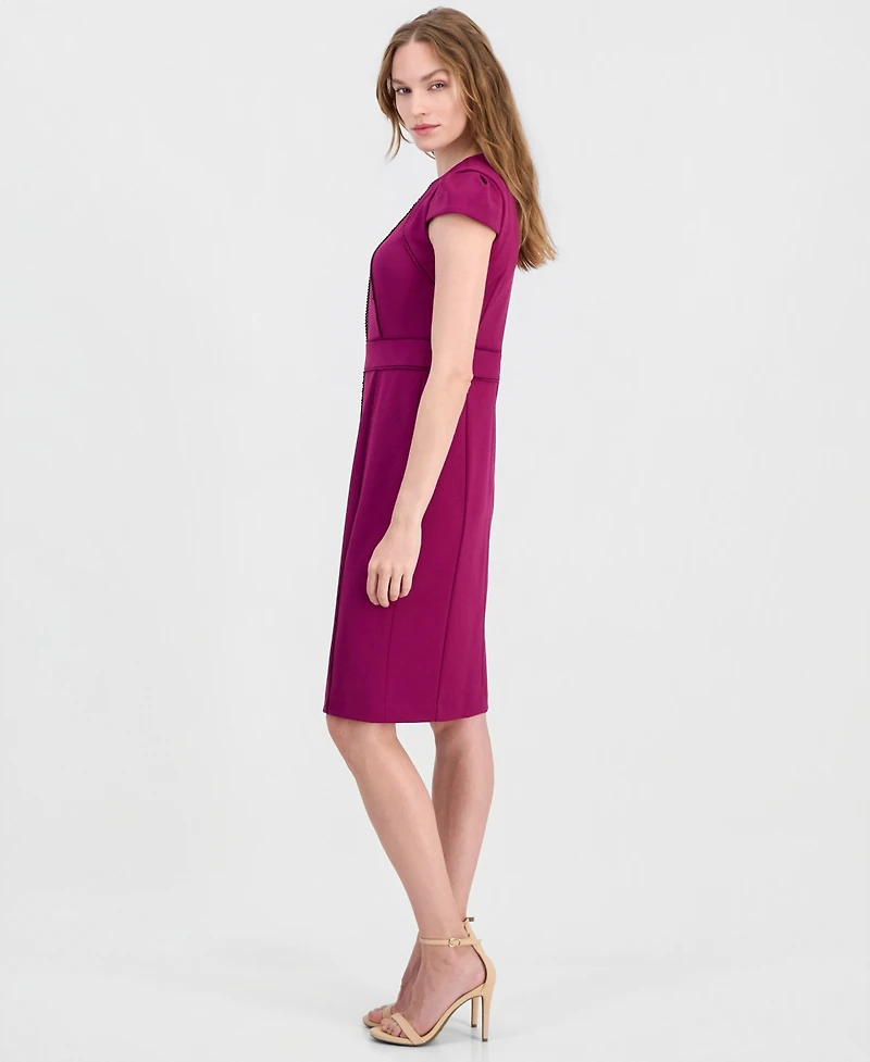 Anne Klein Petite Jewel Neck Sheath Dress