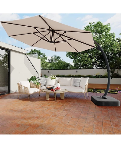 homfan 4-Piece Outdoor Patio Furniture Set Including Loveseat - Comfortable Garden and Backyard Seating , Easy Assembly