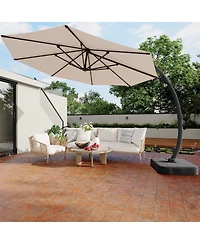 homfan 4-Piece Outdoor Patio Furniture Set Including Loveseat - Comfortable Garden and Backyard Seating , Easy Assembly