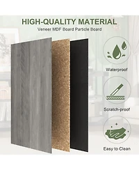 Farmhouse Tv Stand with X-Shaped Metal Frame, Adjustable Shelves and Storage Cabinets