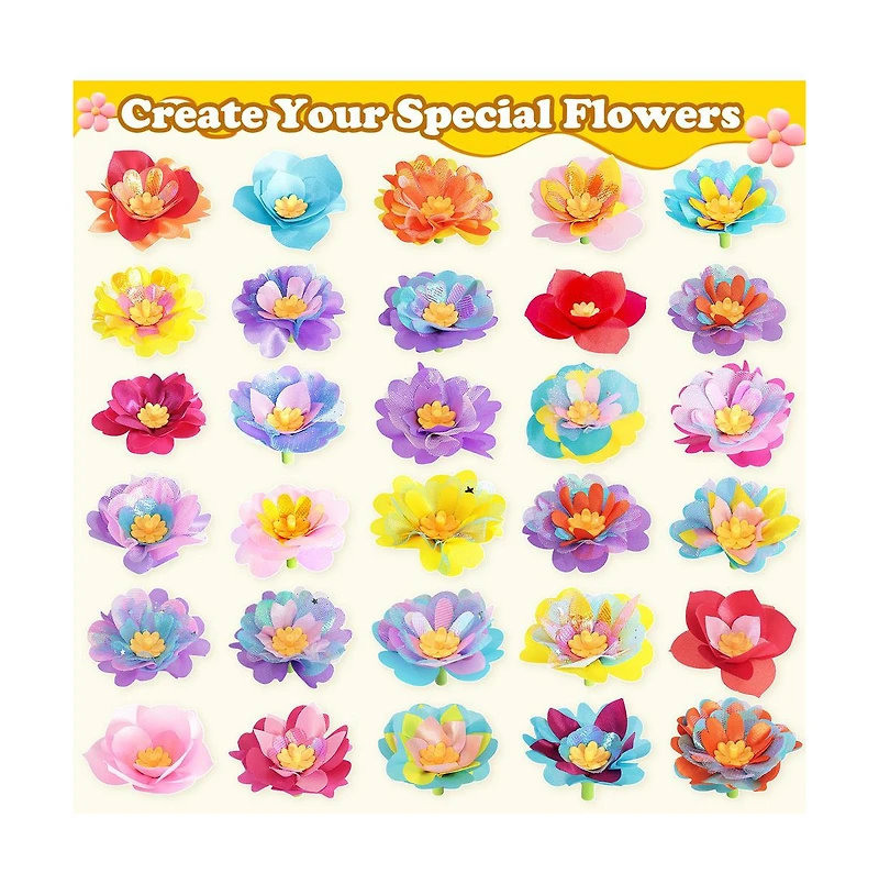 Bruce & Shark Diy Flower Craft Kit - Make 30+ Bouquets with Storage Box