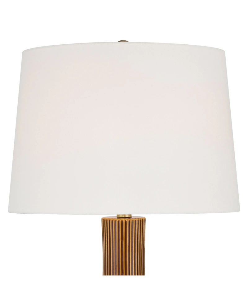 360 Lighting Shannon High Stripe Ceramic Gourd Table Lamp Set of 2
