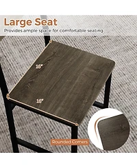 Slickblue Modern Dining Chairs Set of 4 with Metal Legs and Slanted Back Support