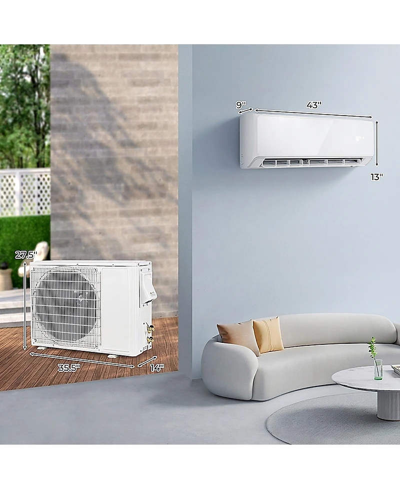 Vebreda Energy Star 24000 Btu 21 SEER2 208-230V Mini Split Air Conditioner and Heater Wifi Enabled