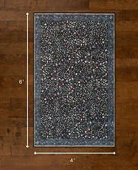 Hunter Eleanor Washable Non-Slip Printed Chenille Accent Rug