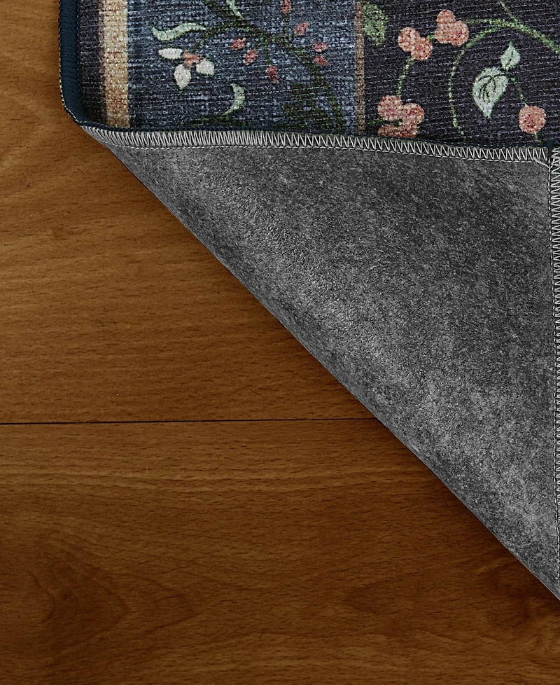 Hunter Eleanor Washable Non-Slip Printed Chenille Runner Rug