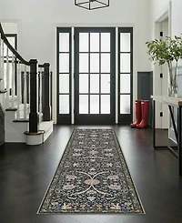 Hunter Abrabella Washable Non-Slip Printed Chenille Runner Rug