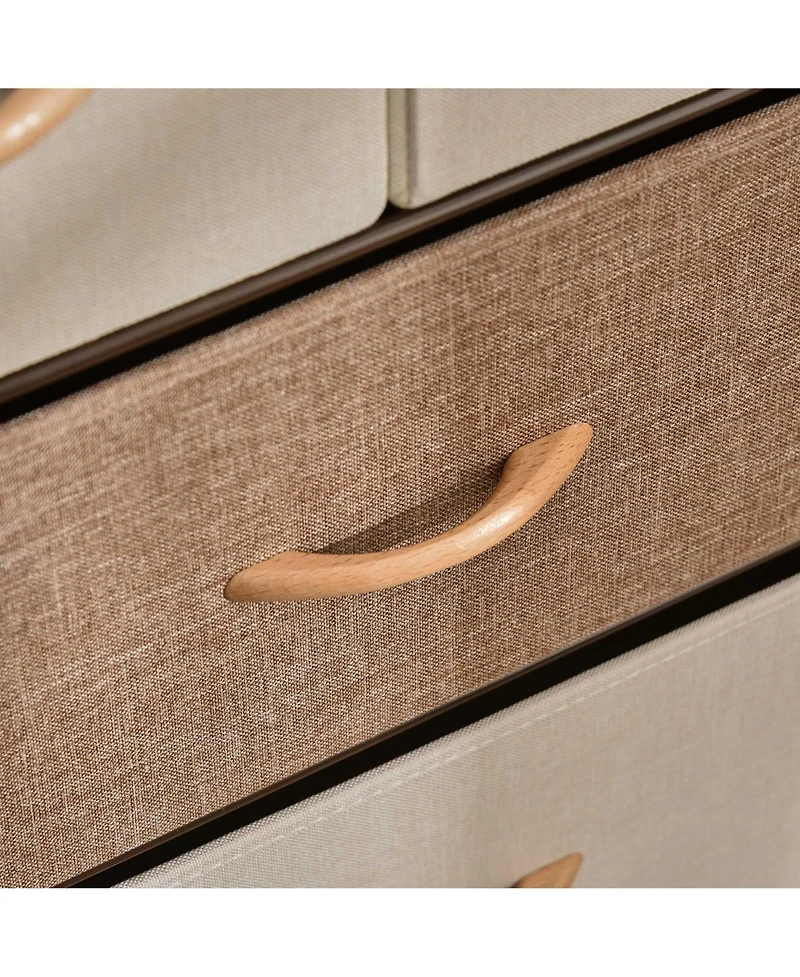 Homcom 5-Drawer Fabric Dresser Tower with Steel Frame for Hallway