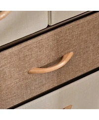 Homcom 5-Drawer Fabric Dresser Tower with Steel Frame for Hallway