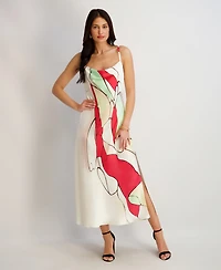 Siena Women's Cowl Neck Printed Dress